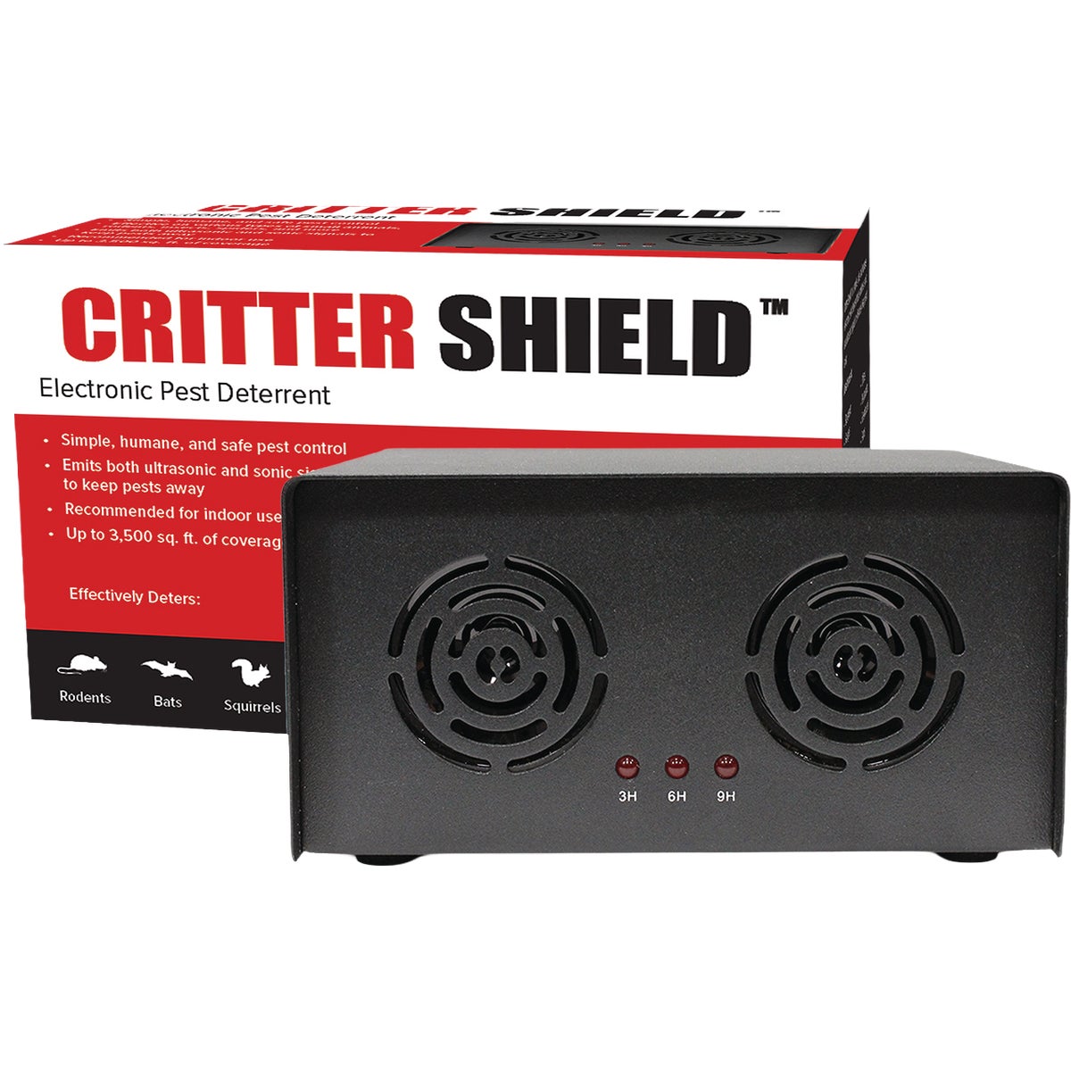 Bird-B-Gone Critter Shield Battery-Powered Sonic Animal Repeller Image 2