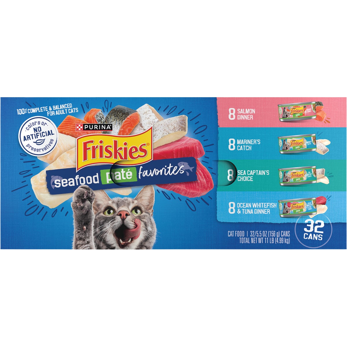 Purina Friskies Seafood Variety Cat Food (32-Pack)