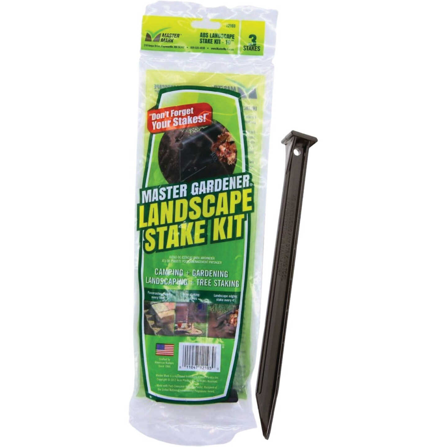 Master Mark 10 In. ABS Black Multipurpose Landscape Stakes (3-Pack) Image 1