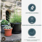 HC Companies 16 In. Clay Classic Saucer Image 3