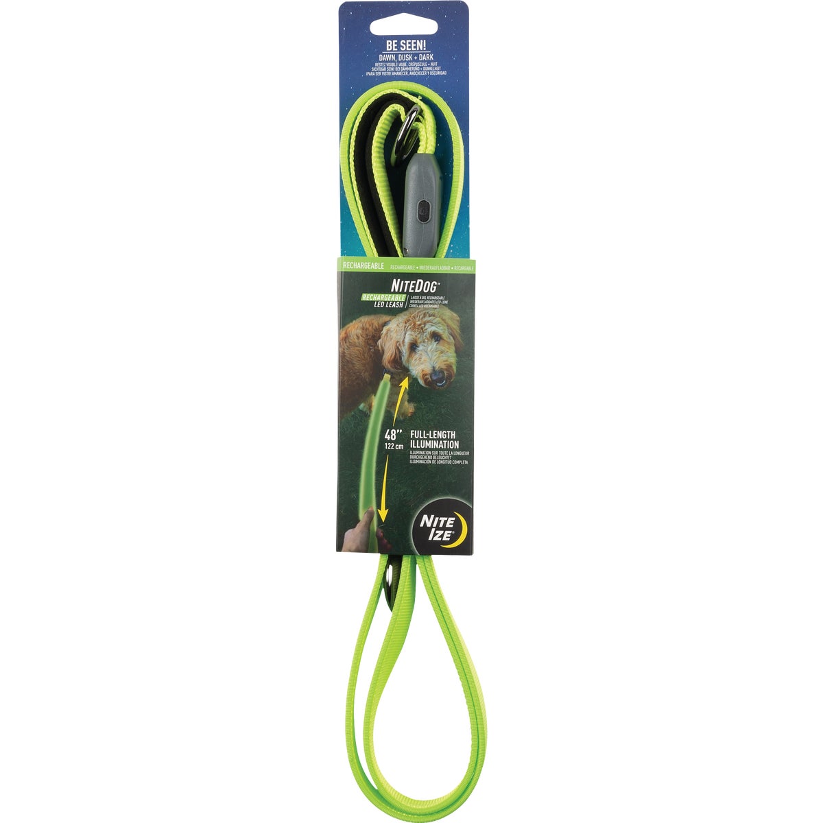 Nite Ize NiteDog Lime Greem LED Rechargeable LED Leash Image 3