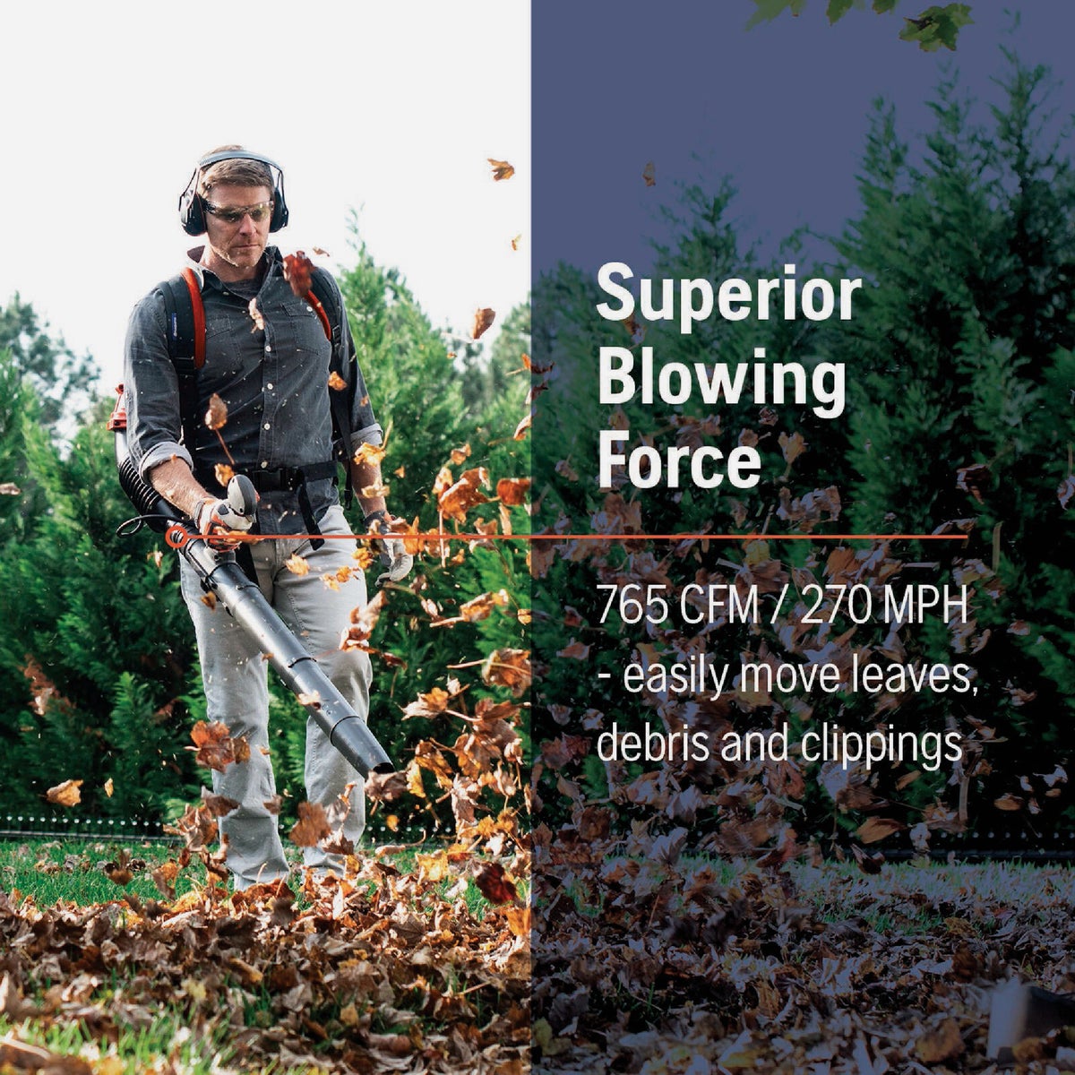Husqvarna 150BT 50.2cc 2-Cycle Gas 434 CFM 251 MPH Backpack Leaf Blower Image 3