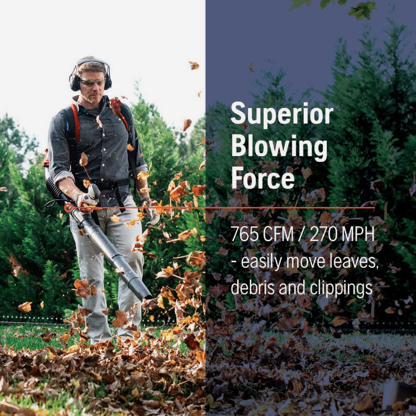 Husqvarna 150BT 50.2cc 2-Cycle Gas 434 CFM 251 MPH Backpack Leaf Blower Image 3