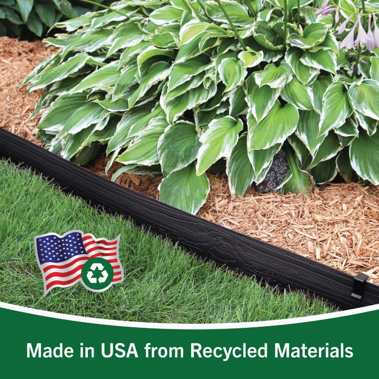 Master Mark 5 In. x 20 Ft. Black Terrace Board Lawn Edging with Stakes Image 5