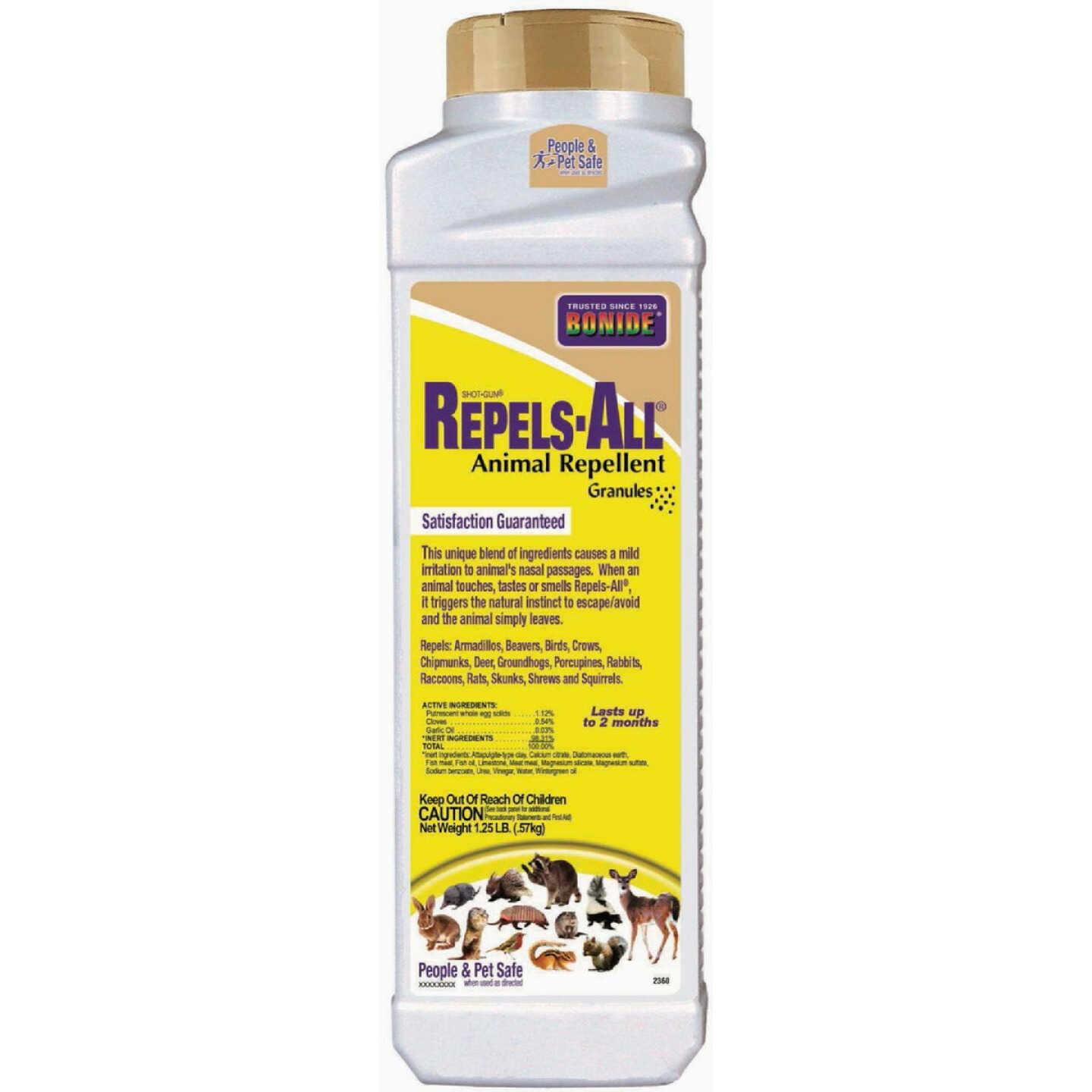 Bonide 1.25 Lb. Repels-All Animal Repellent Granules, Ready-to-Use Image 1