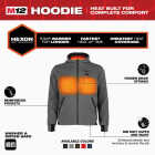 Milwaukee M12 Men's 2X Gray Full-Zip Heated Hoodie Kit Image 5