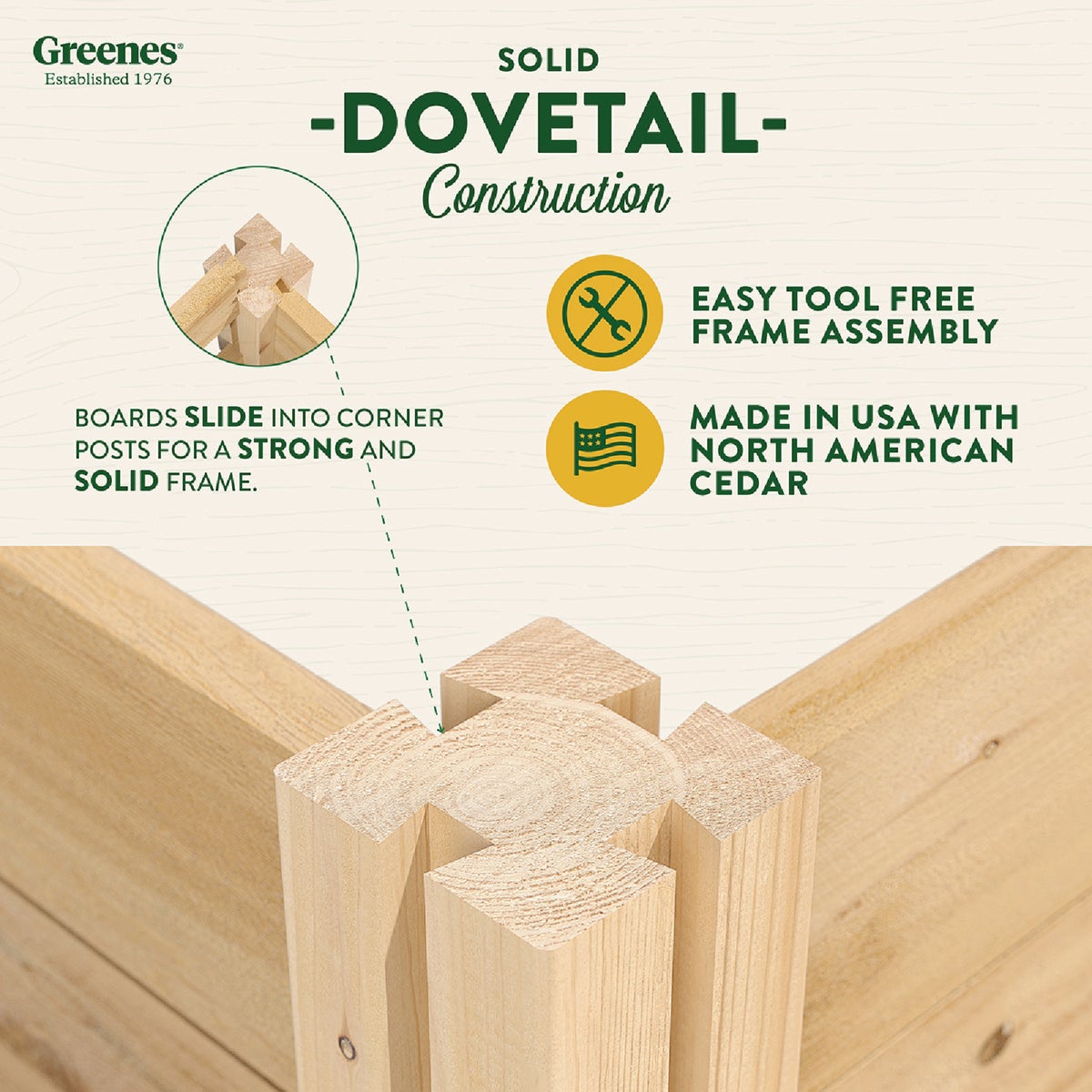 Greenes Fence 4 Ft. x 4 Ft. x 5.5 In. Cedar Raised Garden Bed Image 3