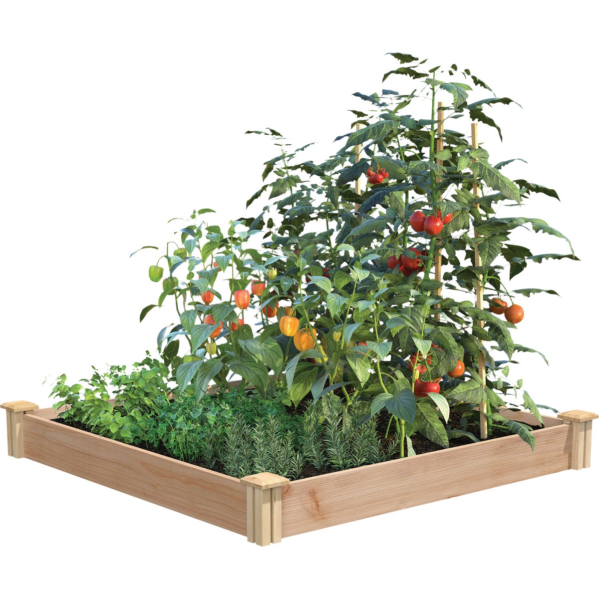 Greenes Fence 4 Ft. x 4 Ft. x 5.5 In. Cedar Raised Garden Bed