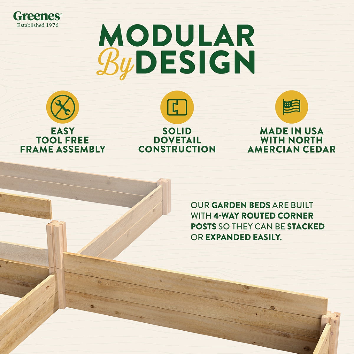 Greenes Fence 4 Ft. x 4 Ft. x 5.5 In. Cedar Raised Garden Bed Image 4