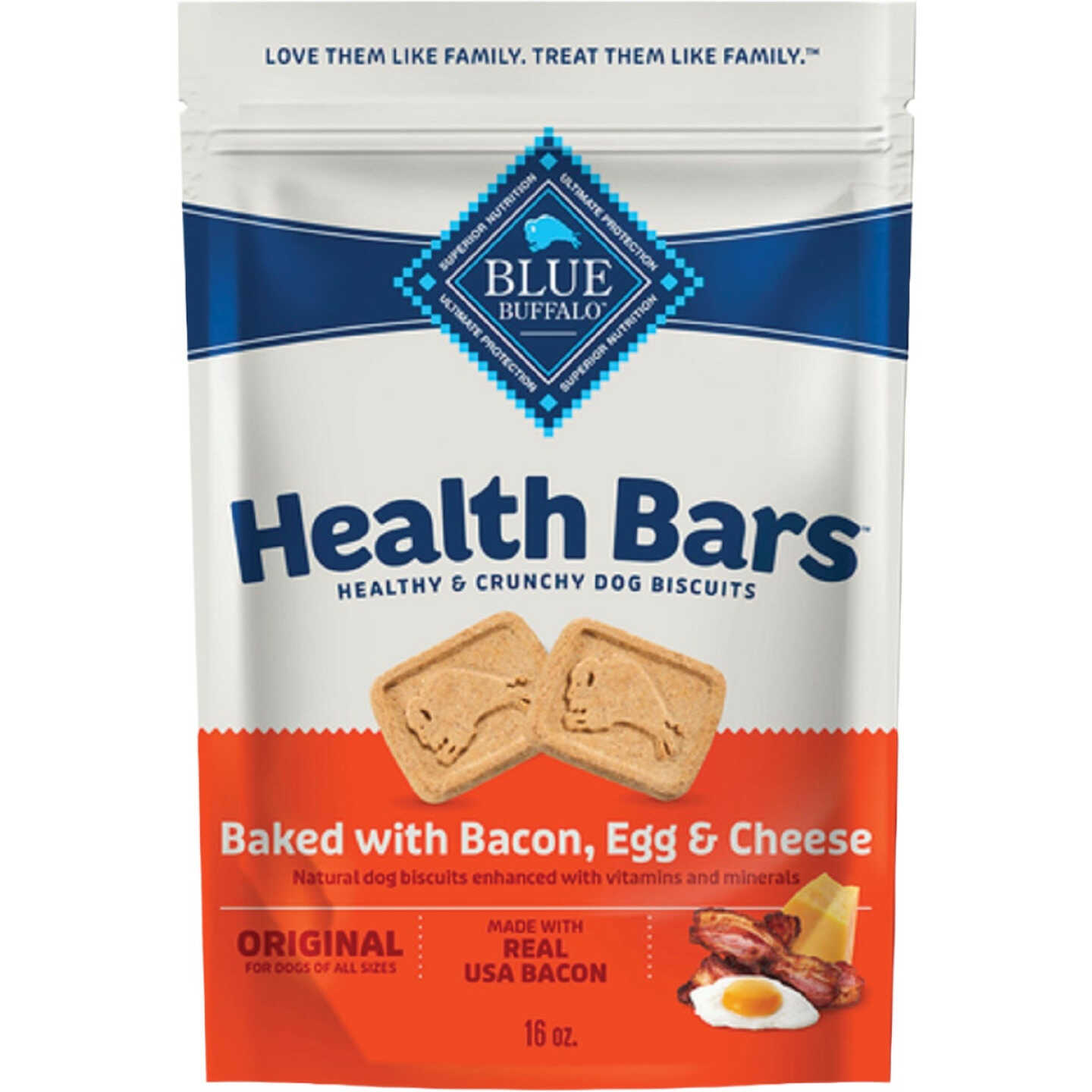 Blue Buffalo Health 16 Oz. Mini Bars Crunchy Bacon, Egg & Cheese Dog Treat Image 1