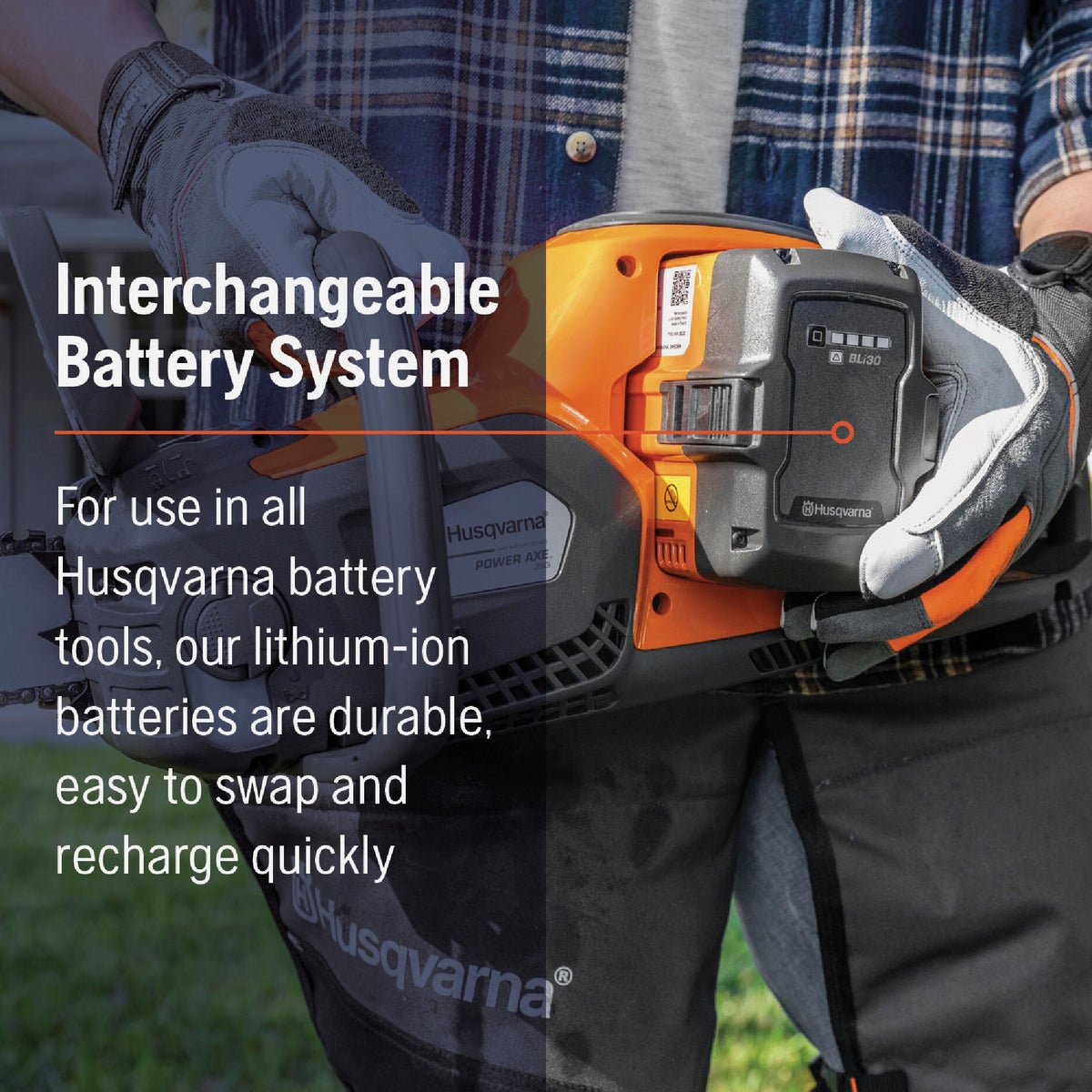 Husqvarna 350i Power Axe 18 In. Battery Chainsaw Kit Image 9