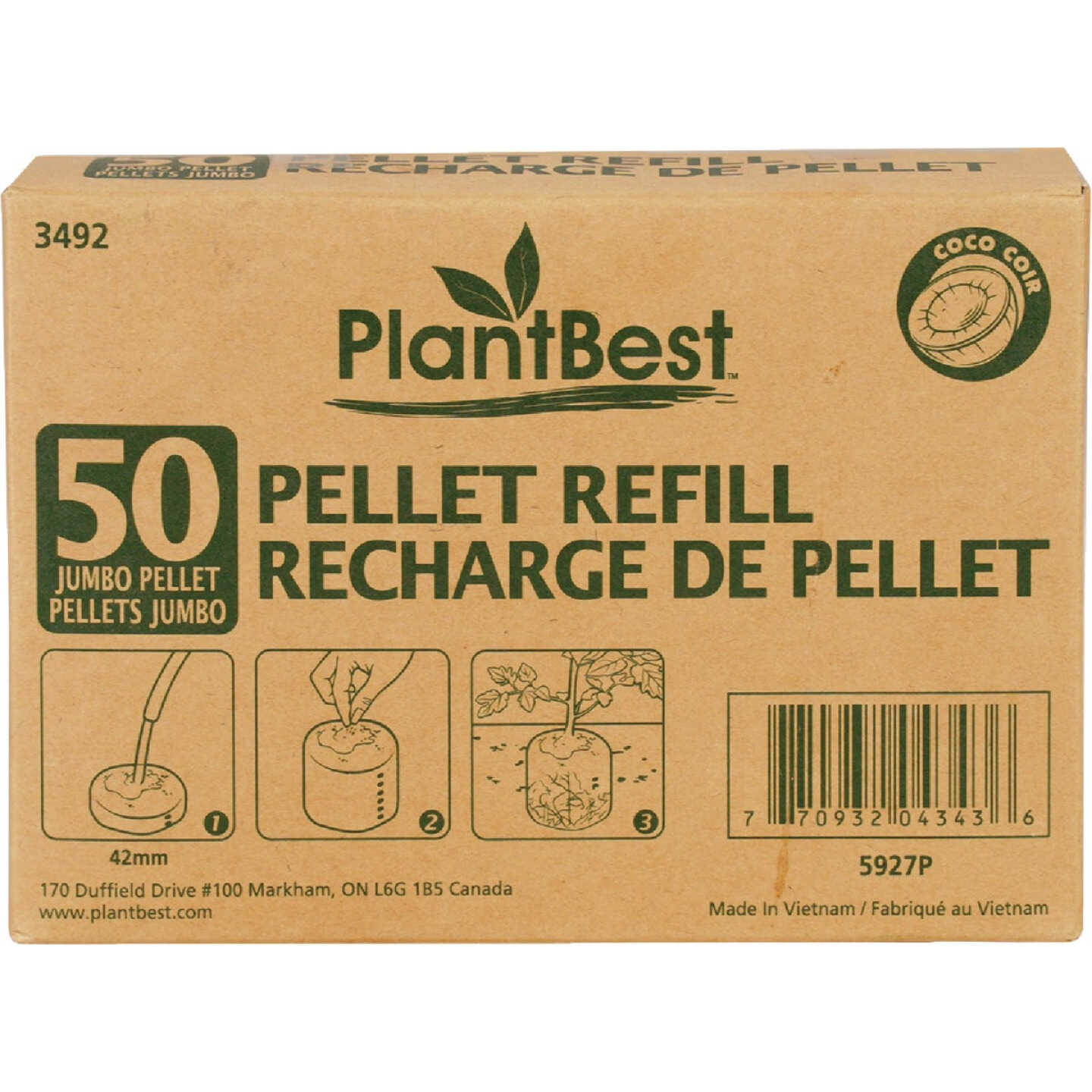 PlantBest Jumbo Coir Pellet Refill (50-Pack) Image 1