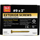 Do it #9 x 3 In. Gold Star Bugle-Head Wood Exterior Screw (1 Lb. Box) Image 1