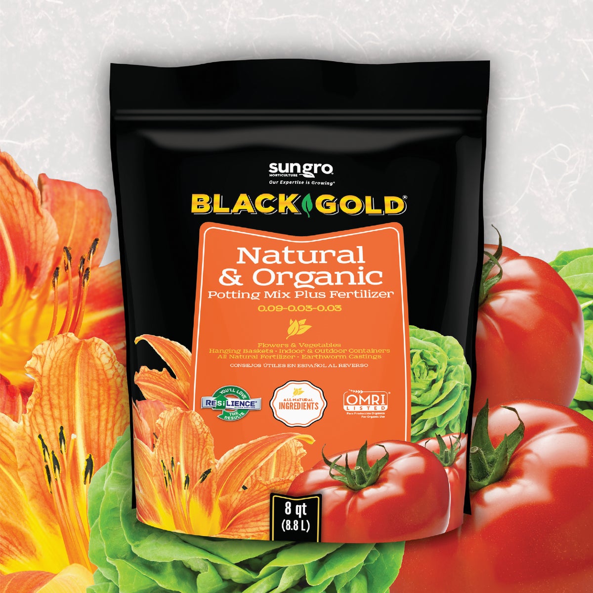 Black Gold 8 Qt. 8 Lb. All Purpose Natural & Organic Potting Soil Mix Image 3