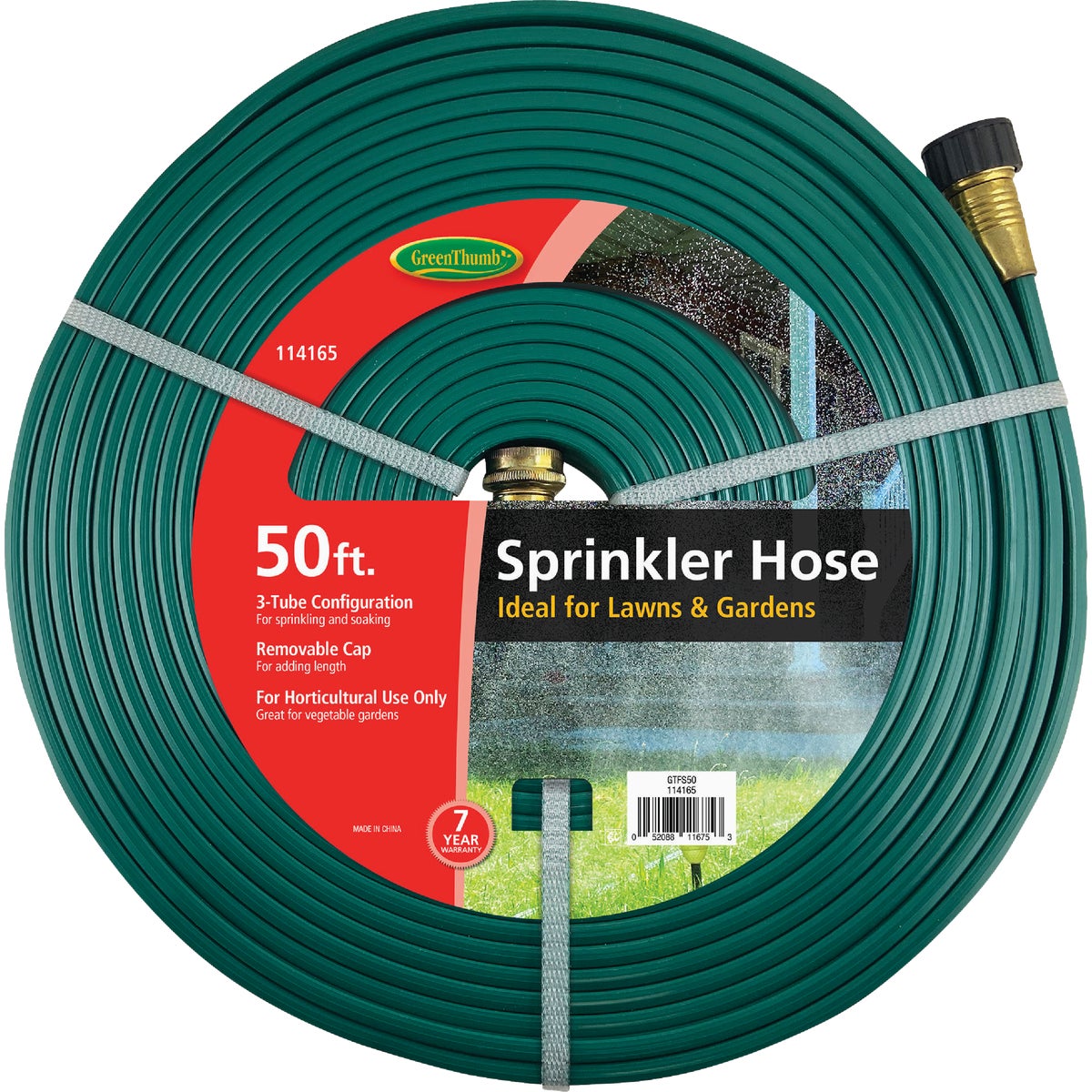 Green Thumb 50 Ft. 3-Tube Sprinkler Hose