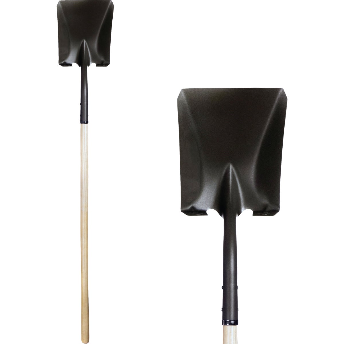 Green Thumb Square-Point Shovel with Lacquered Handle