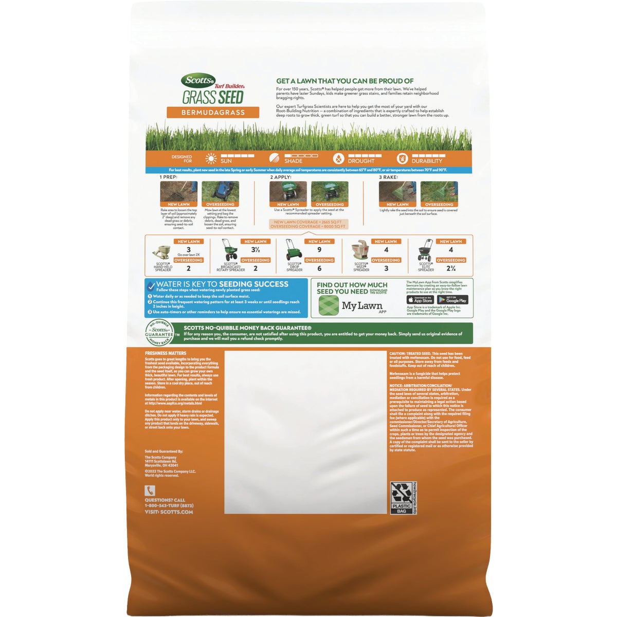 Scotts Turf Builder 8 Lb. Bermudagrass Grass Seed Image 3