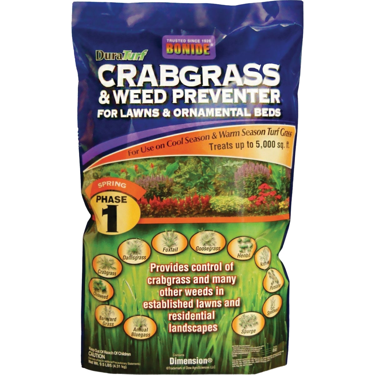 Bonide DuraTurf 9-1/2 Lb. Crabgrass & Weed Preventer for Lawns and Ornamentals