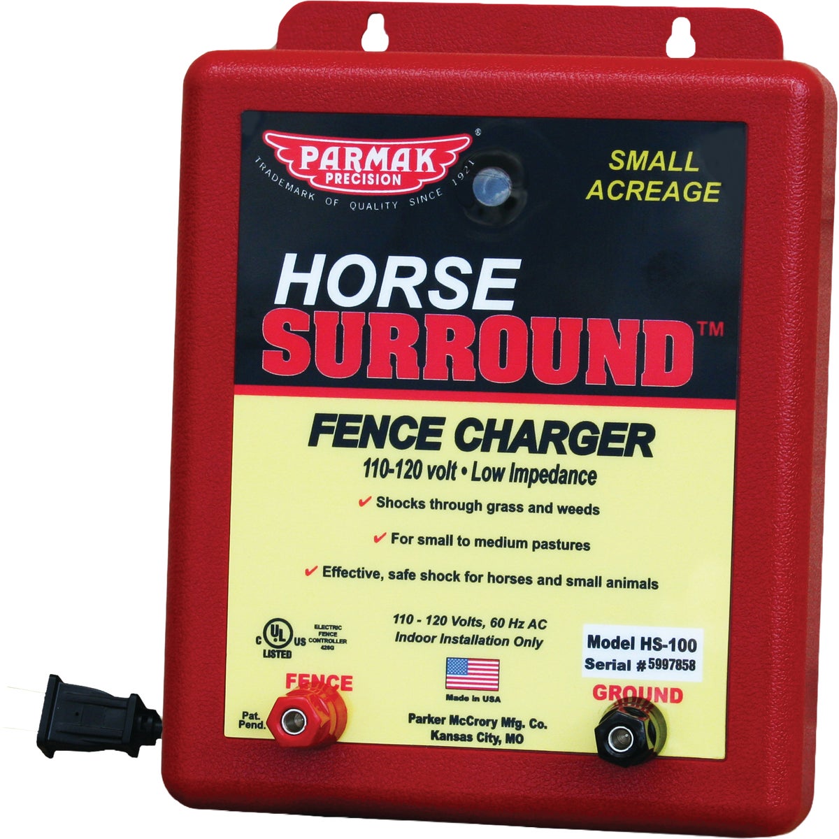 Parmak 110 - 120V - AC Operated Fence Charger - Small Acreage