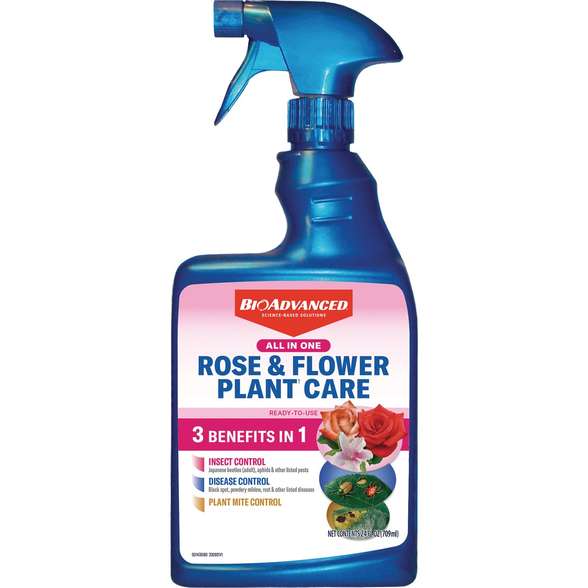 BioAdvanced All In One 24 Oz. Trigger Spray Rose & Flower Plant Care