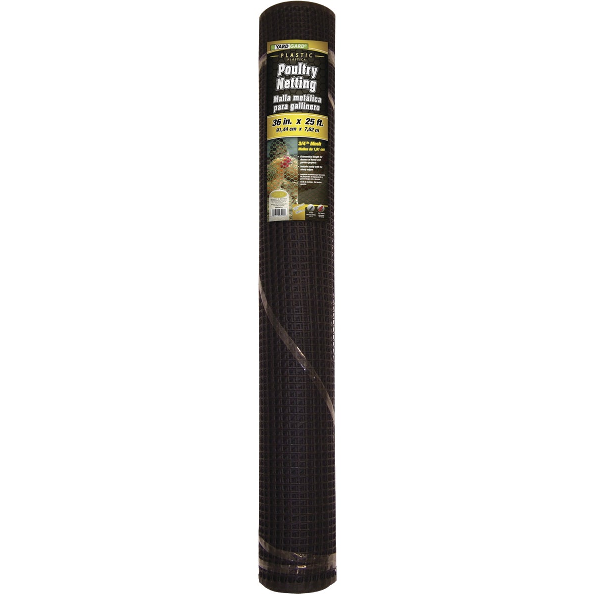 YardGard 3 Ft. x 15 Ft. 1/2 In. Mesh Black Hardware Cloth