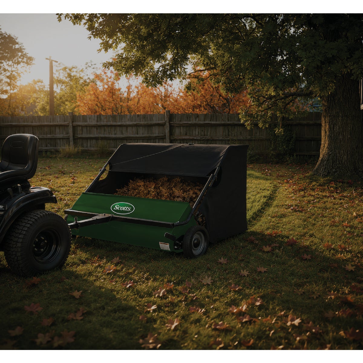 Scotts 50 In. 26 Cu. Ft. Tow-Behind Lawn Sweeper Image 2