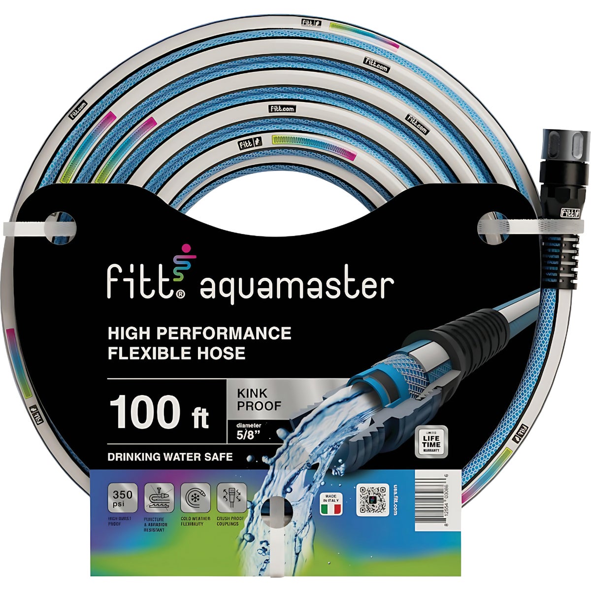 Fitt Aquamaster 5/8 In. Dia. x 100 Ft. Hybrid Garden Hose