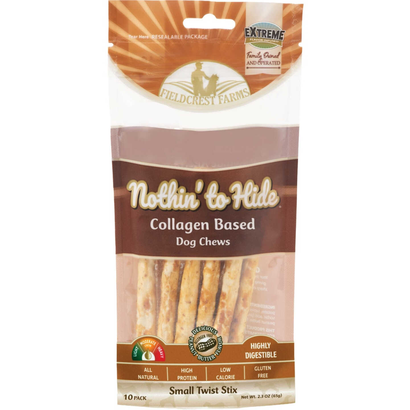 Nothin' to Hide Peanut Butter Twist Stix (10-Pack) Image 1