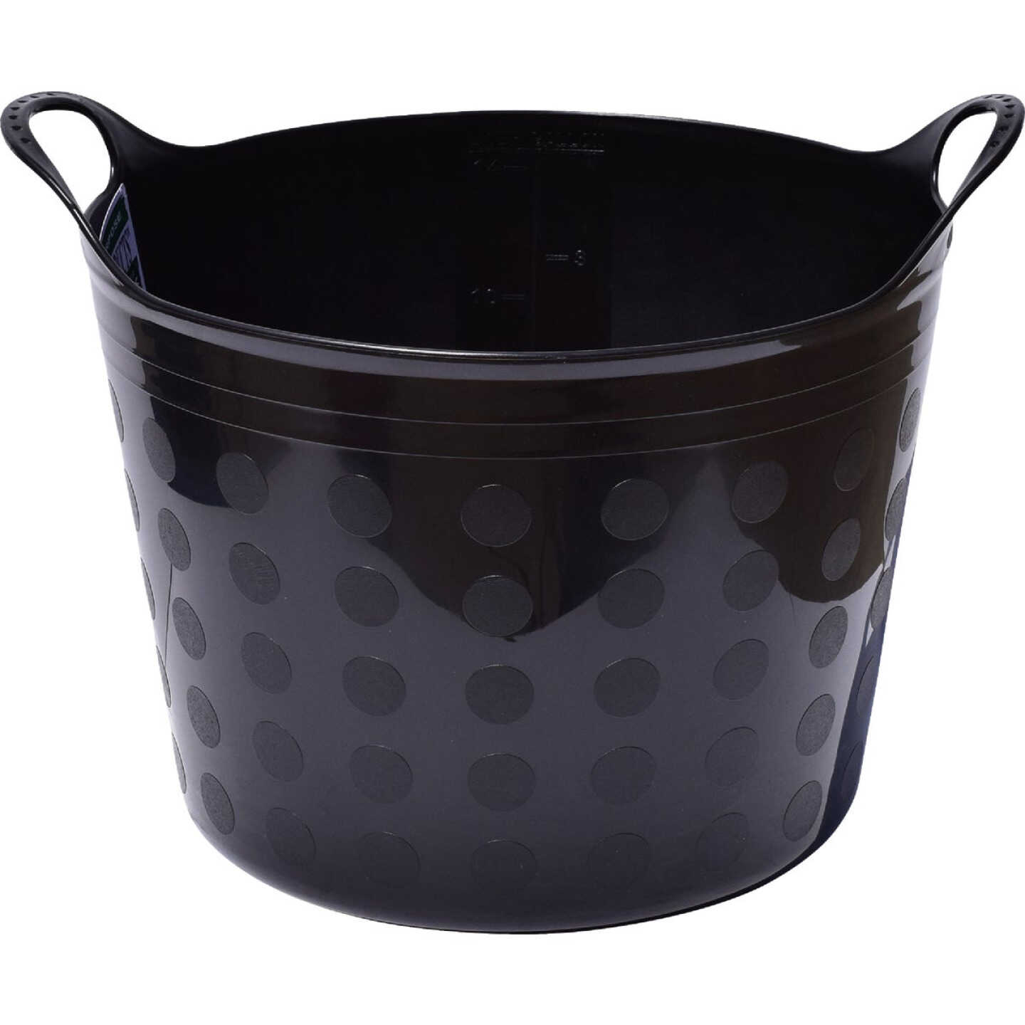 Tuff Stuff 7 Gal. Black Plastic Flex Tub Image 1