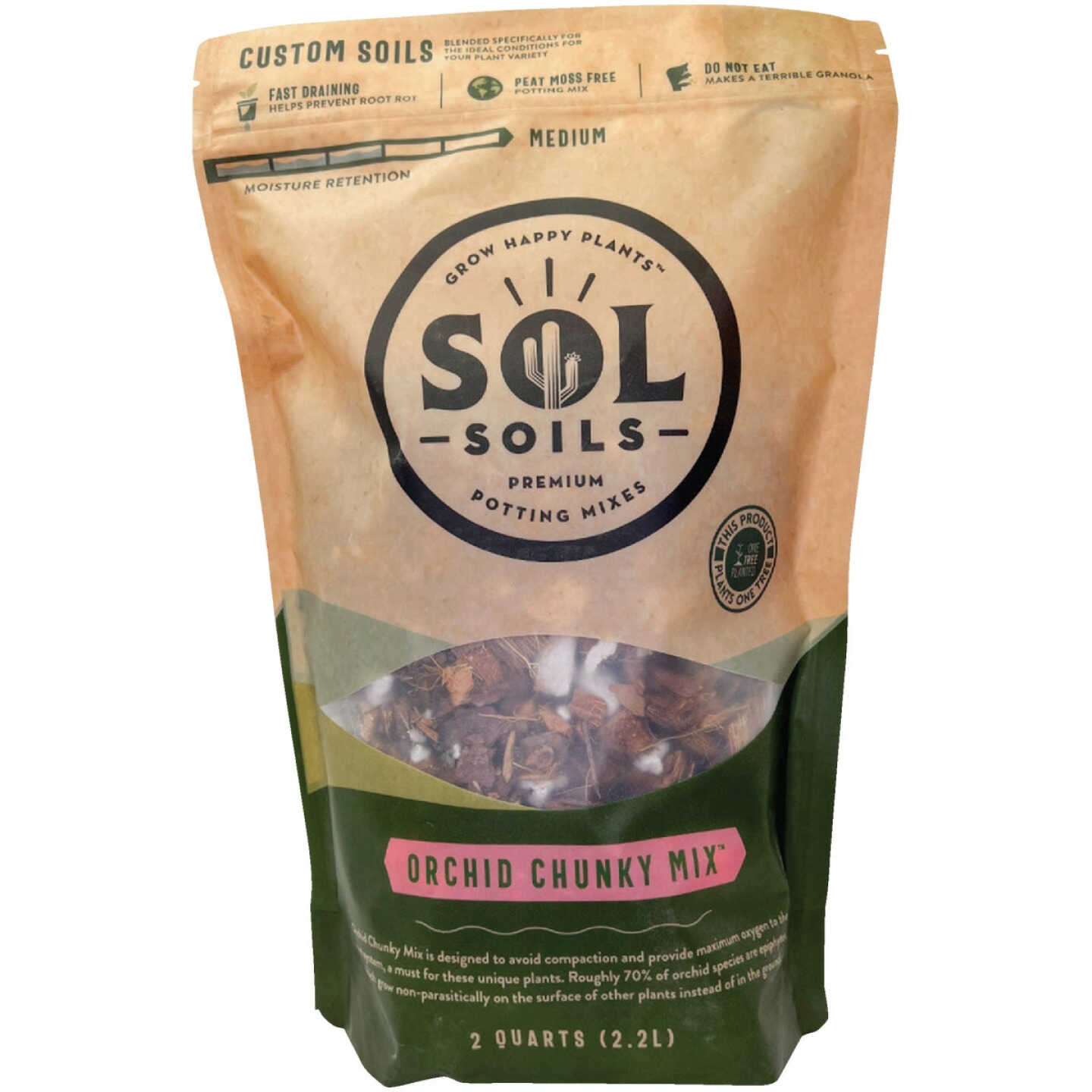 Sol Soils 2 Qt. Orchid Chunky Mix Image 1