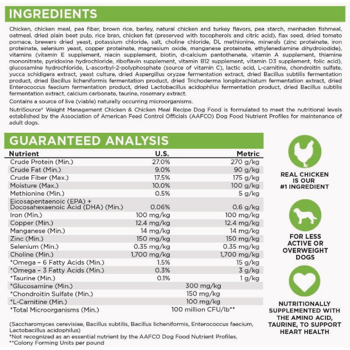 NutriSource 4 Lb. Weight Management Chicken & Chicken Meal Recipe Dog Food Image 6