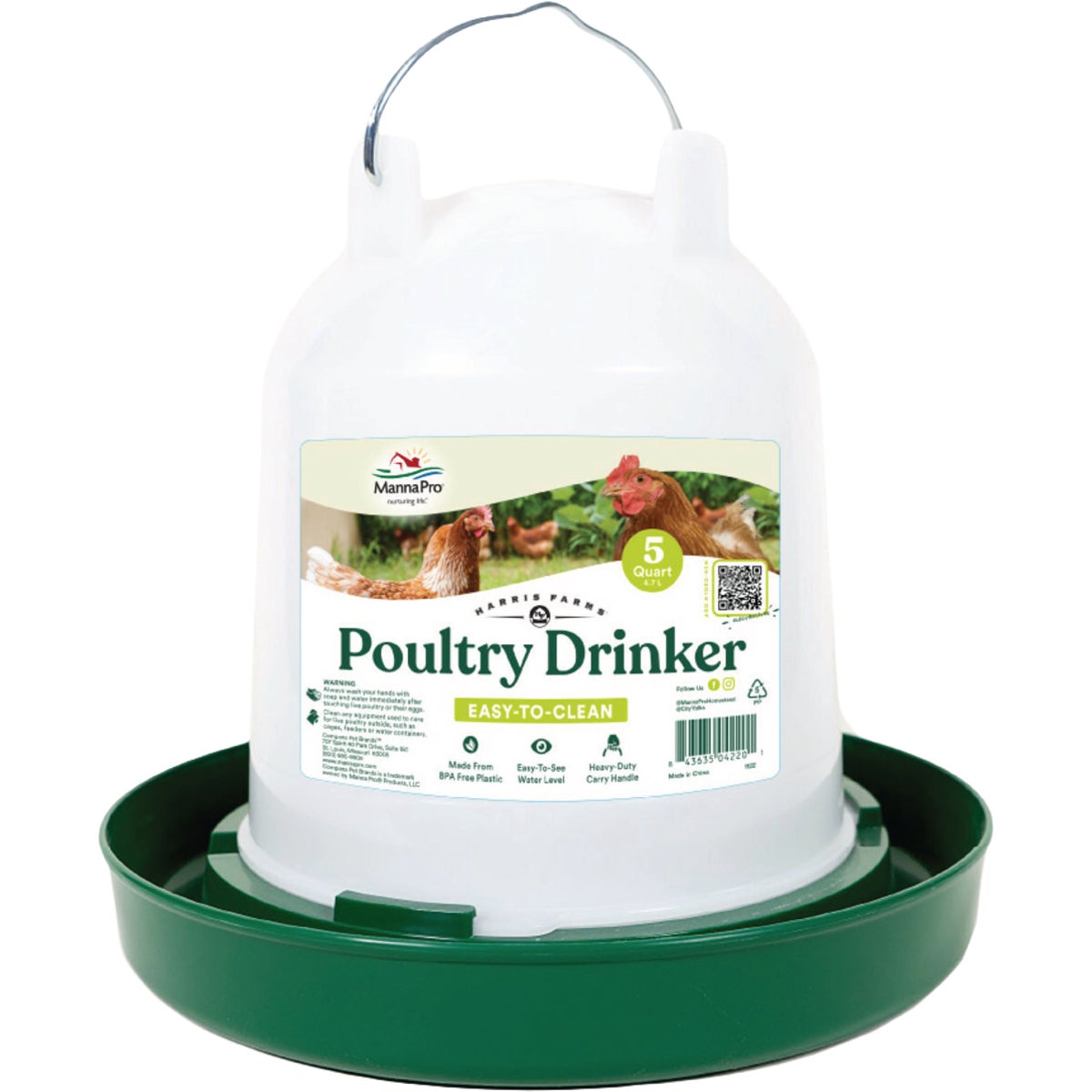 Harris Farms 5 Qt. Hanging Poultry Drinker