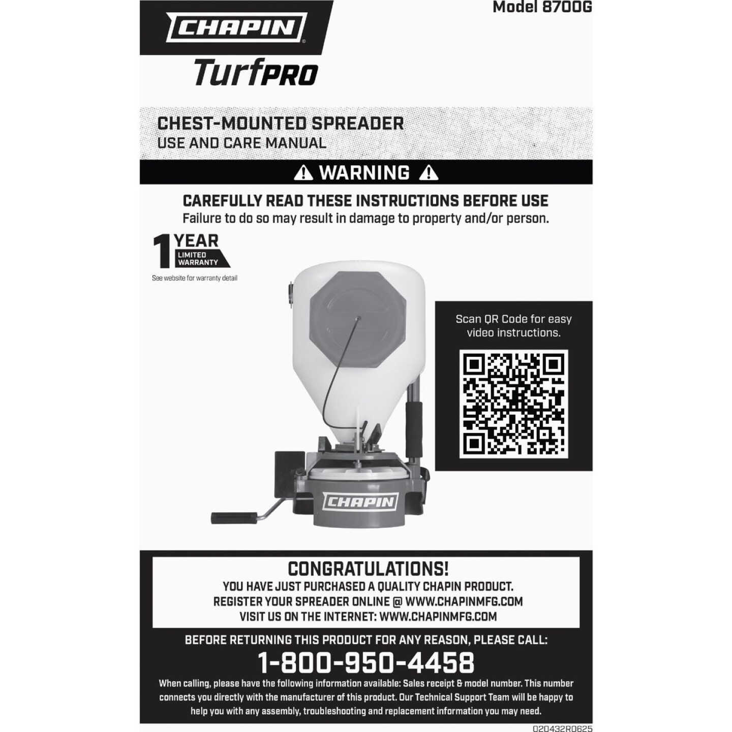 Chapin Portable Broadcast Fertilizer Chest-Mount Spreader with Easy-Fill Hopper Image 2