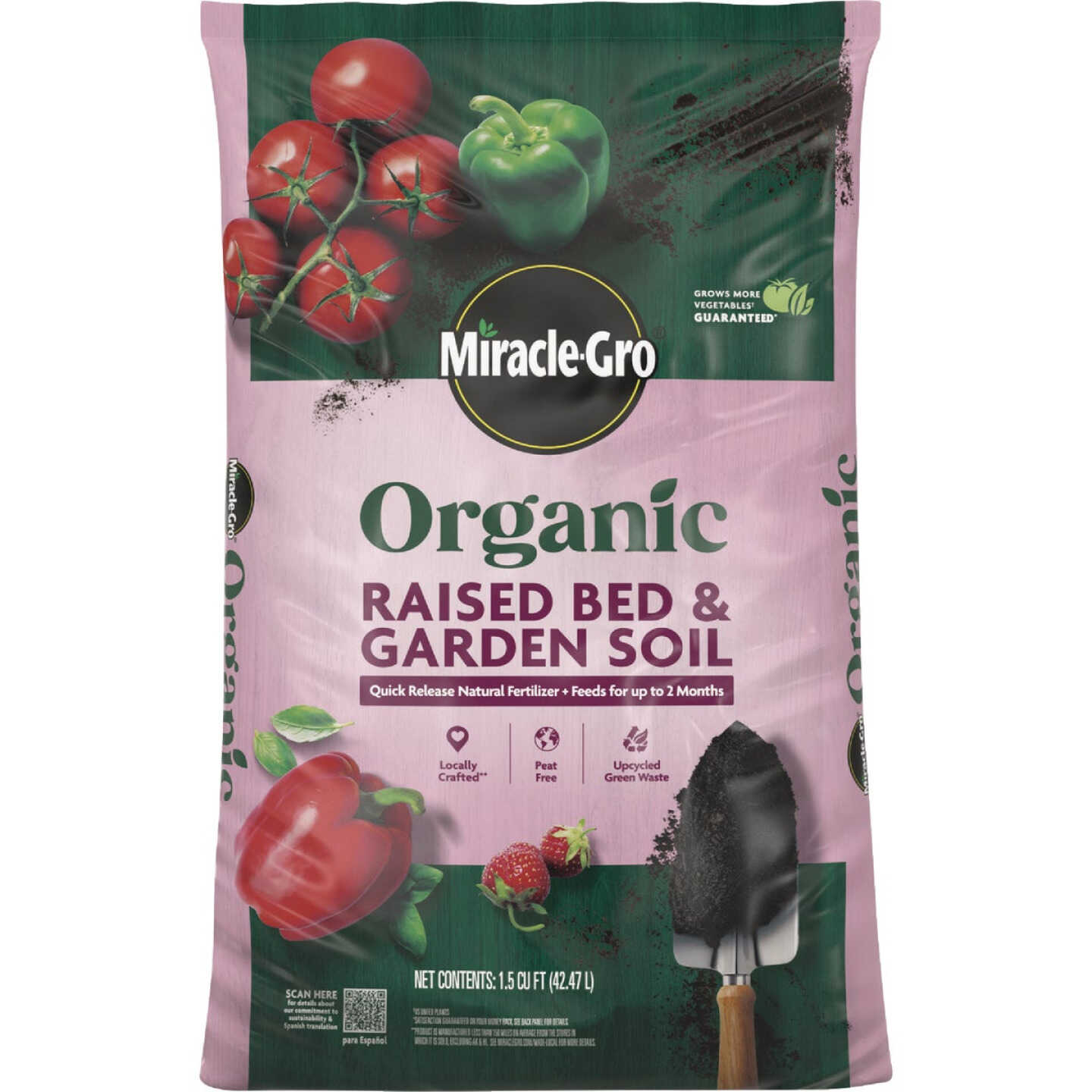 Miracle-Gro 1.5 Cu. Ft. Organic Raised Bed & Garden Soil Image 1