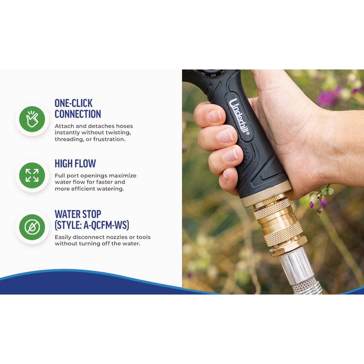 Underhill ProLine Quick Connect Set with Water Stop Image 2