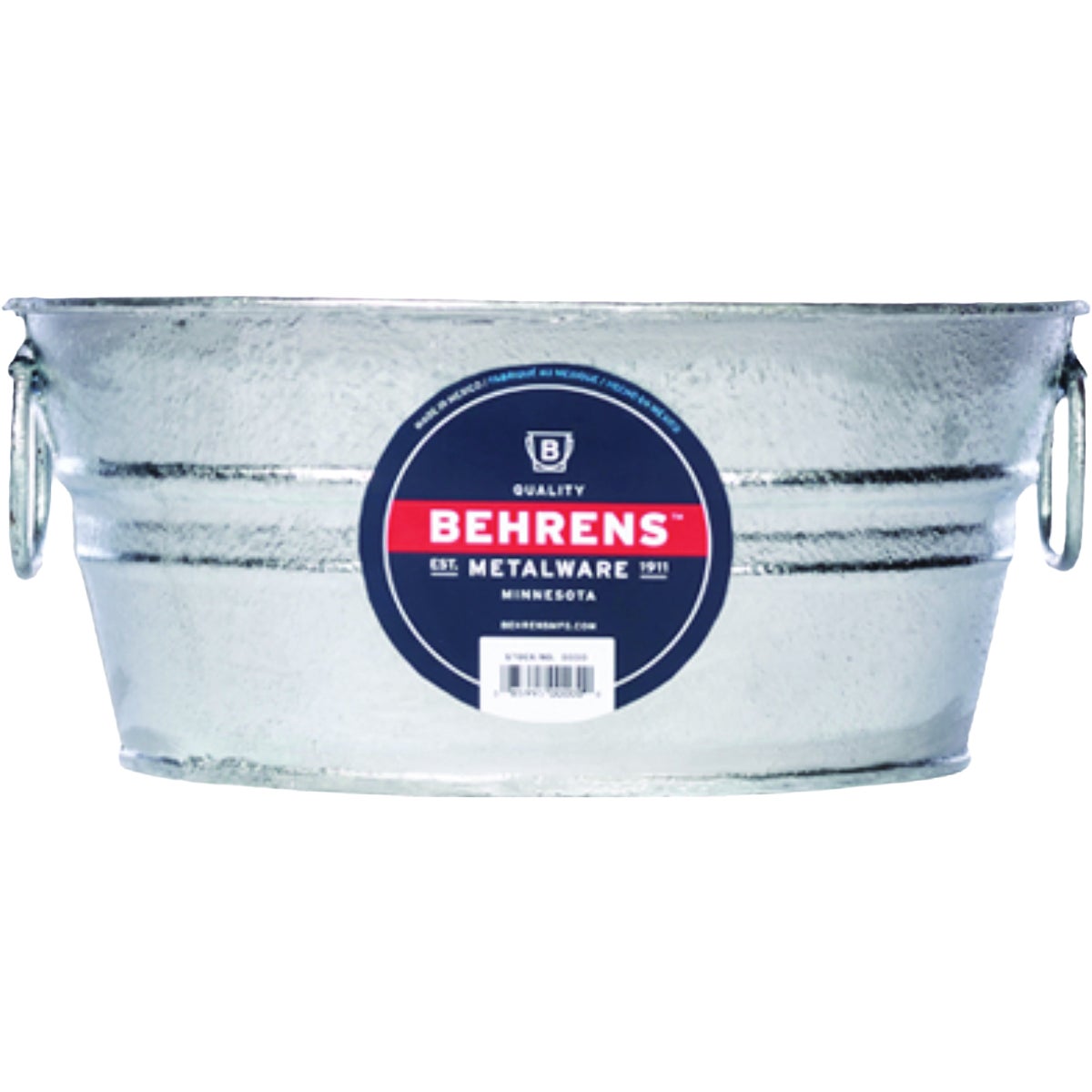 Behrens 1.5 Gal. Hot Dipped Steel Mini Round Low Flat Tub