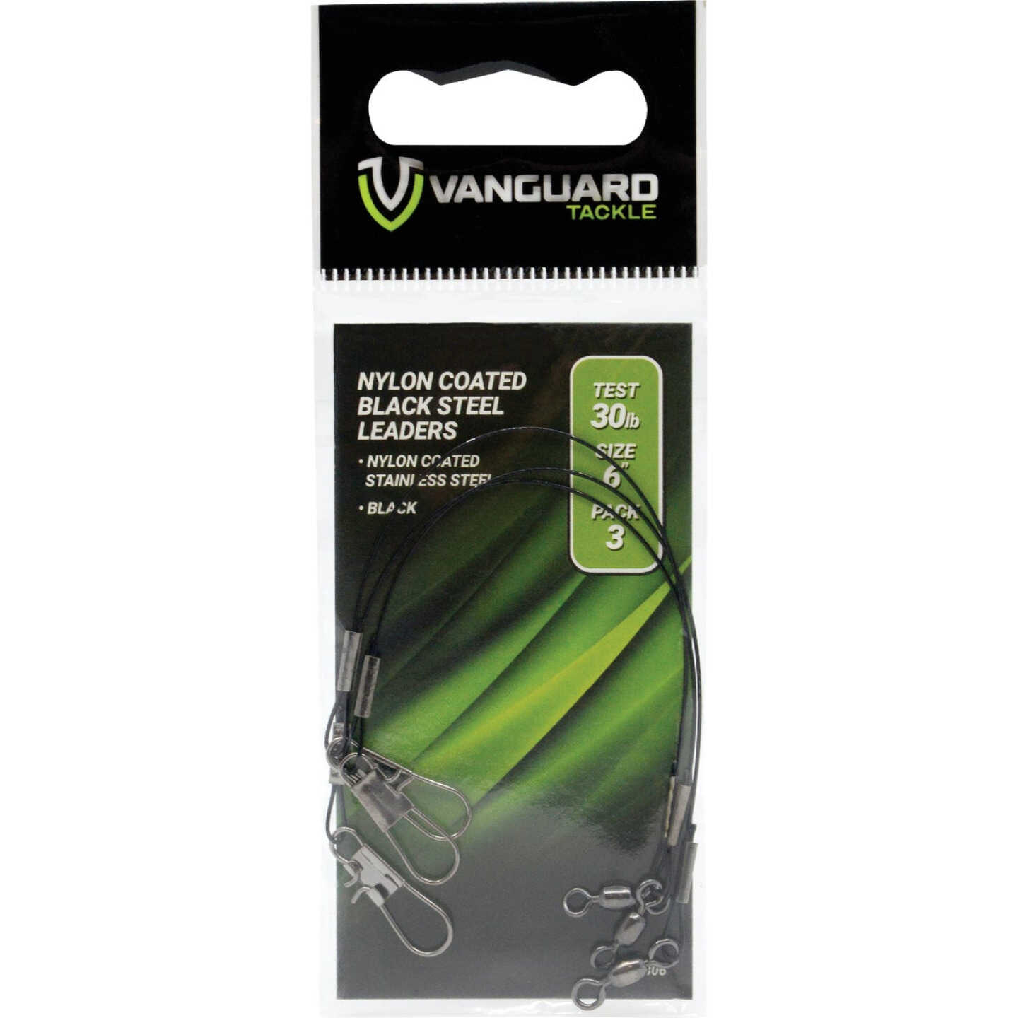 Vanguard 30 Lb. 12 In. Nylon Coated Black Steel Leader (3-Pack) Image 1