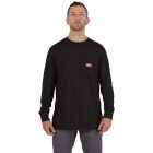Milwaukee GridIron Medium Black Long Sleeve Heavy-Duty Pocket T-Shirt Image 3