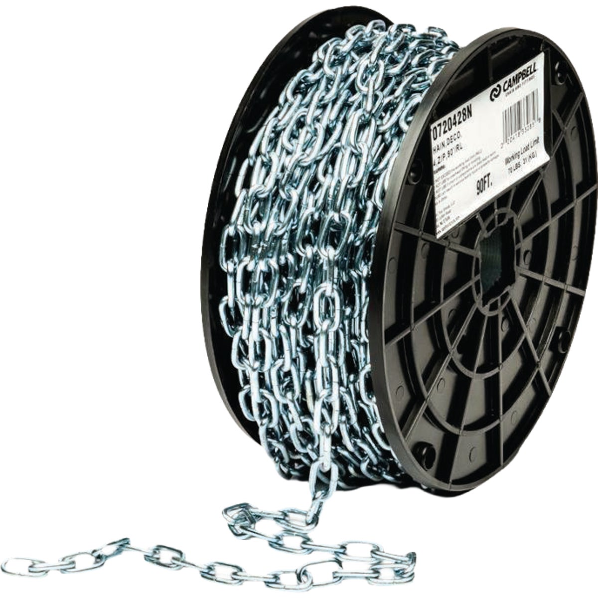 Campbell 90 Ft. #4 Blu-Krome Chain