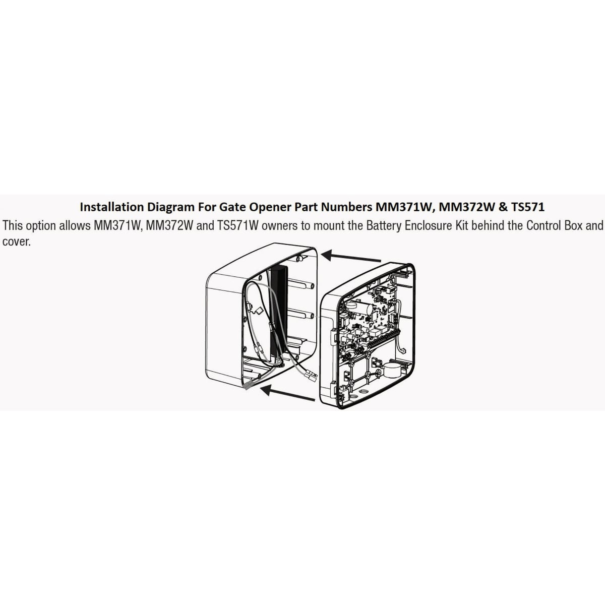 Mighty Mule Automatic Gate Opener Battery & Weatherproof Enclosure Image 2