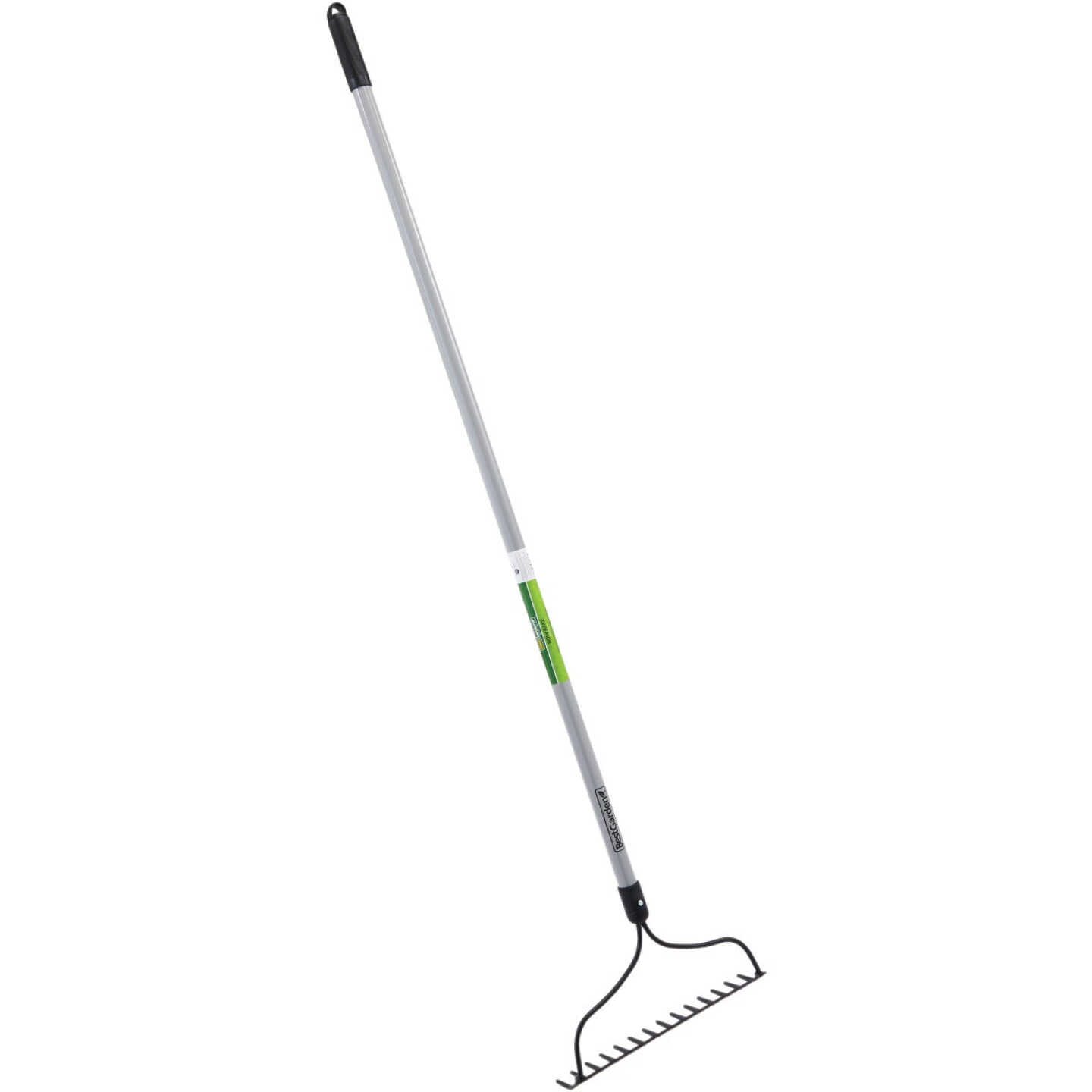 Best Garden 14 In. Steel Bow Garden Rake with Fiberglass Handle (14-Tine) Image 1