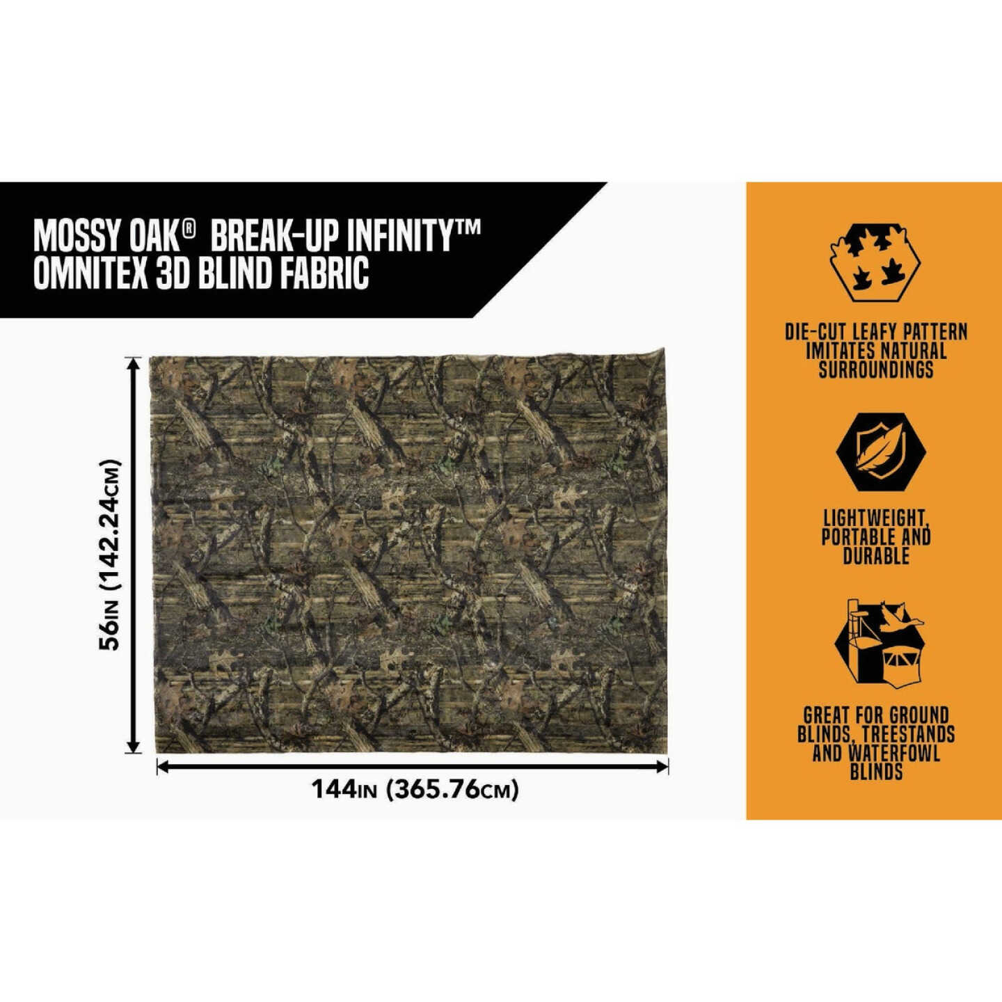 Allen Vanish 12 Ft. x 56 In. 3D Leafy Omnitex Mossy Oak Break-Up Infinity Blind Image 2
