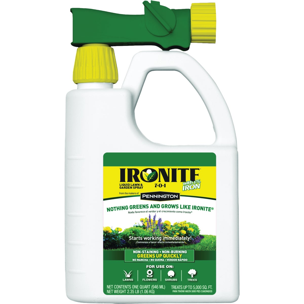 Ironite 32 Oz. Ready-to-Spray 7-0-1 Liquid Lawn & Garden Fertilizer for Lawns, Trees, Shrubs, & Flowers