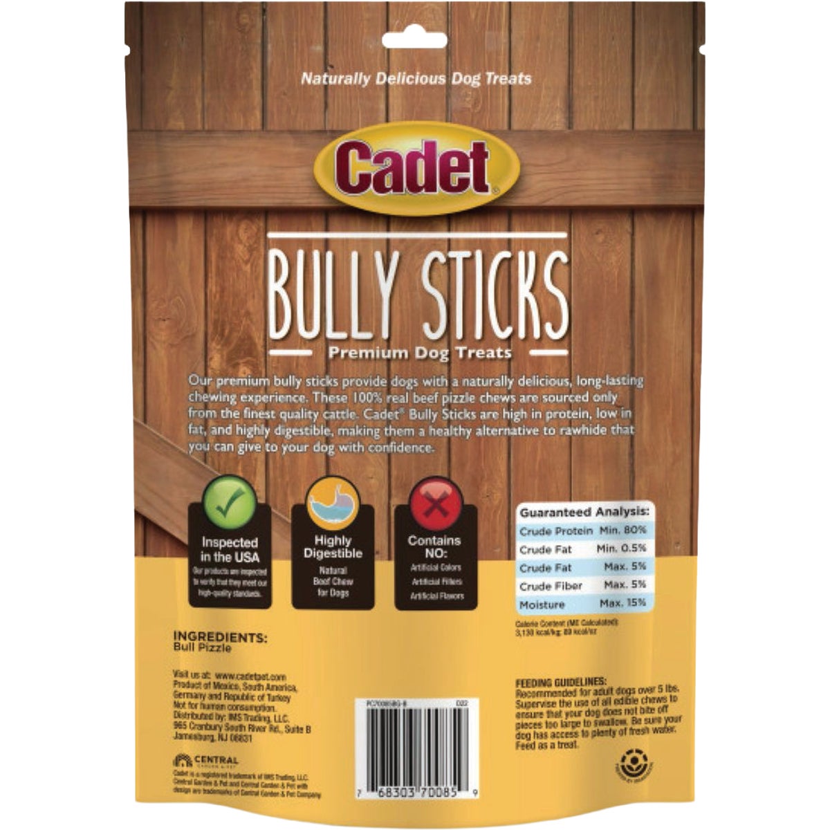 Cadet 12 Oz. Small Bully Stick Dog Chews Image 2