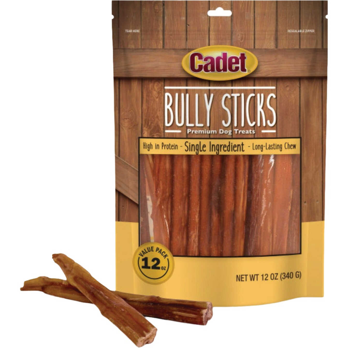 Cadet 12 Oz. Small Bully Stick Dog Chews Image 1