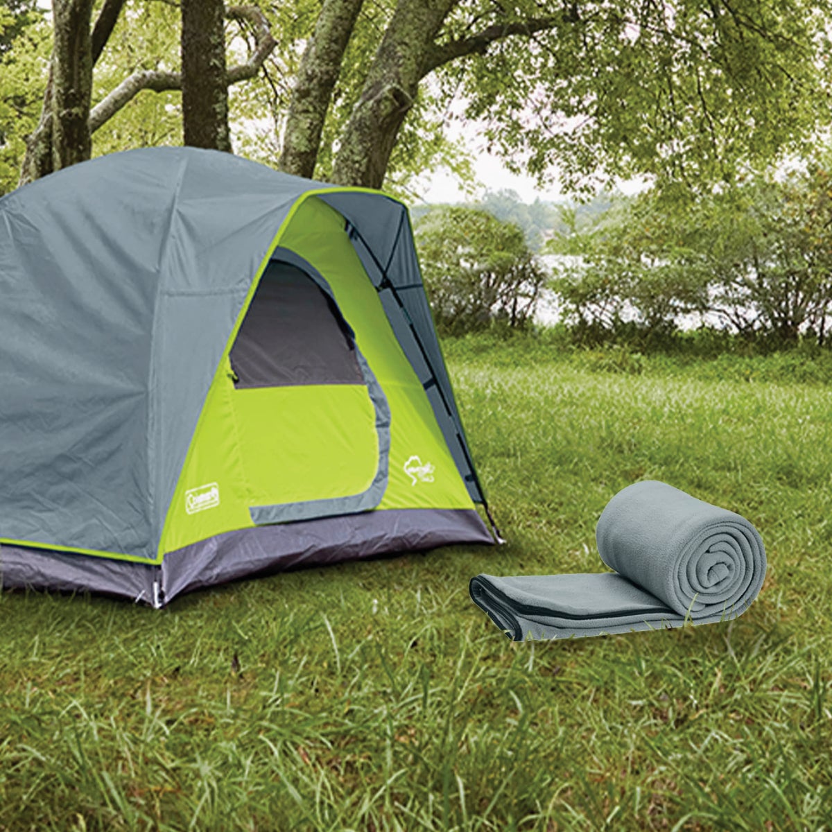 Coleman Stratus 50 Deg F 33 In. W. x 75 In. L. Fleece Sleeping Bag Image 3