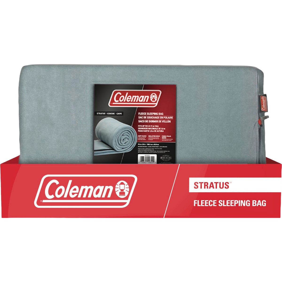 Coleman Stratus 50 Deg F 33 In. W. x 75 In. L. Fleece Sleeping Bag Image 4
