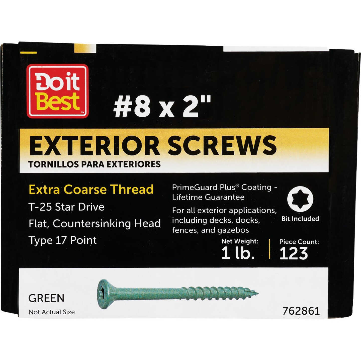 Do it #8 x 2 In. Green Star Bugle-Head Wood Deck Screw (1 Lb. Box) Image 1