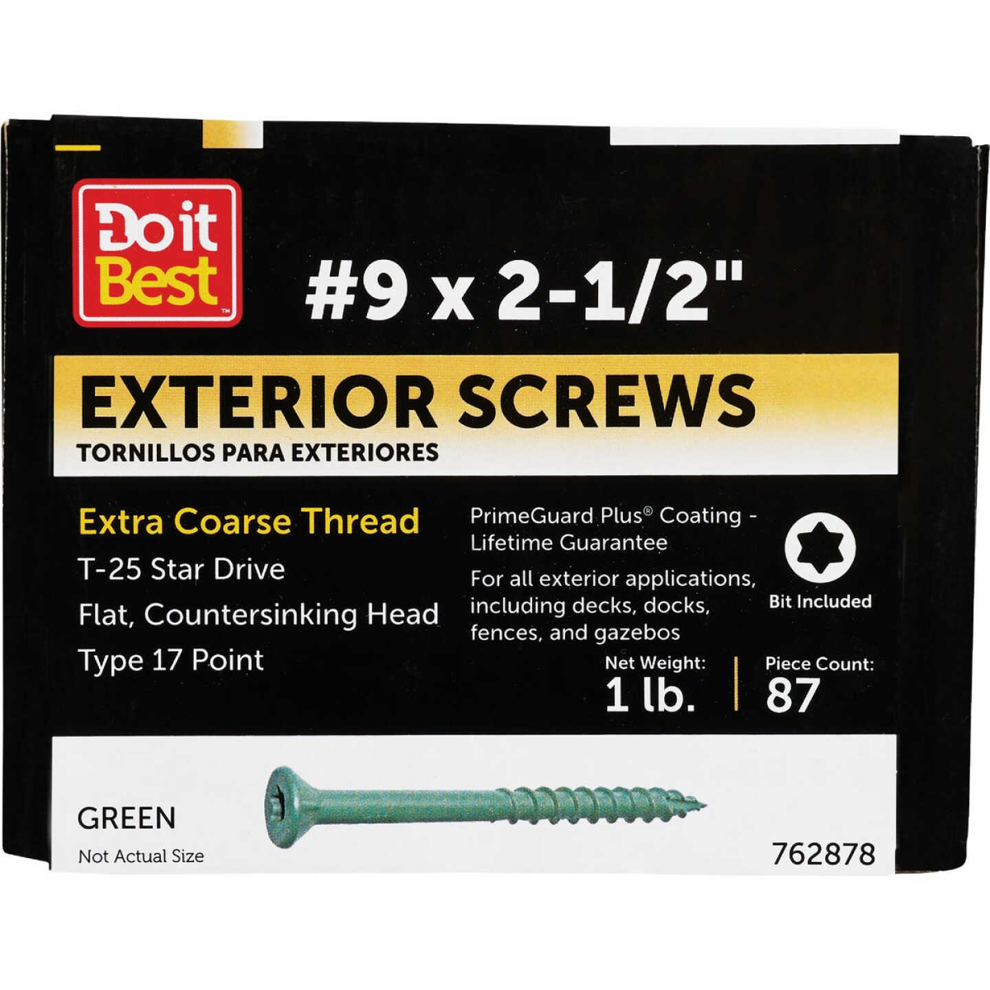 Do it #9 x 2-1/2 In. Green Star Bugle-Head Wood Deck Screw (1 Lb. Box) Image 1