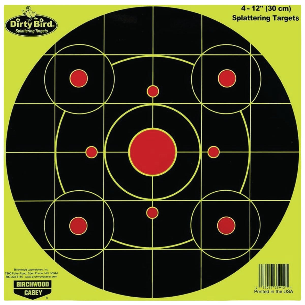 Birchwood Casey Dirty Bird 12 In. Yellow Target (4-Pack)